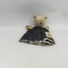Doudou marionnette chat gris robe La Grande Famille MOULIN ROTY
