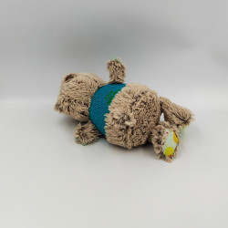 Doudou ours César beige bleu LILLIPUTIENS