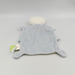 Doudou plat ours blanc beige rayé Chocolate PREMAMAN