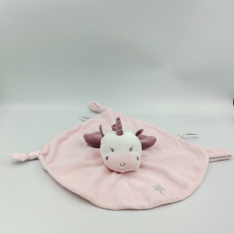 Doudou plat licorne rose GIPSY