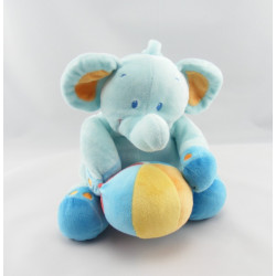 Doudou éléphant bleu POMMETTE