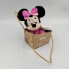 Peluche Minnie robe rose dans son panier DISNEY NICOTOY