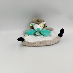 Doudou et compagnie plat hérisson indien blanc gris bleu Tiwipi