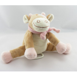 Doudou musical vache Lola Rosalie écharpe rose BENGY