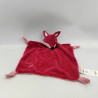 Doudou plat renard rose bordeaux VERTBAUDET