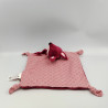 Doudou plat renard rose bordeaux VERTBAUDET