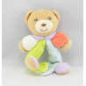 Attache tétine doudou ours rouge bleu vert KALOO 