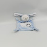 Doudou lapin blanc mauve coeurs oiseau TEX BABY