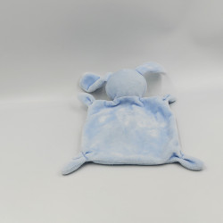 Doudou lapin blanc mauve coeurs oiseau TEX BABY