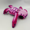 Peluche tortue rose violet gros yeux