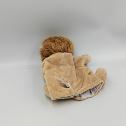 Doudou plat marionnette lion beige HISTOIRE D'OURS