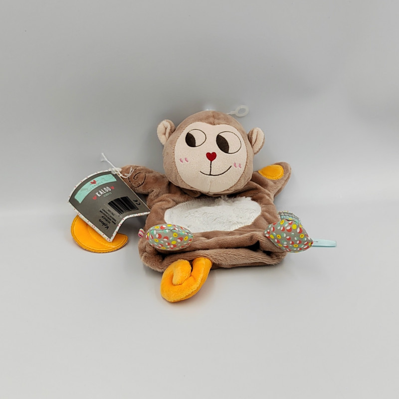 Doudou plat marionnette singe Nopnop KALOO