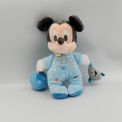 Doudou Mickey bleu planètes étoile hochet DISNEY BABY