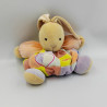 Doudou lapin patapouf orange patchwork coeur Kaloo