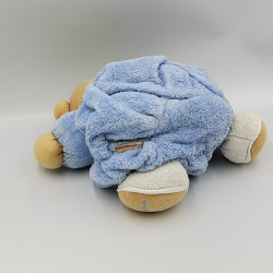 Doudou ours plume beige bleu blanc KALOO