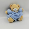 Doudou ours plume beige bleu blanc KALOO
