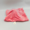 Doudou plat souris grise rose VERTBAUDET