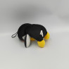 Doudou pingouin noir blanc orange bleu BARRADO