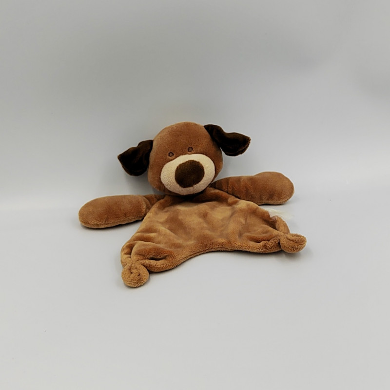 Doudou plat chien marron Nicotoy