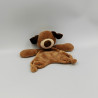 Doudou plat chien marron Nicotoy