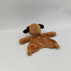 Doudou plat chien marron Nicotoy