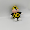 Ancienne peluche coccinelle jaune noir COCOCINEL JEMINI