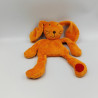 Doudou semi plat lapin orange DPAM