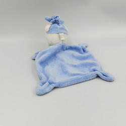 Doudou ours plat bleu TICK TOCK