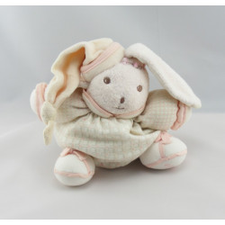 Doudou Lapin Boule lilirose carreaux rose ruban Kaloo