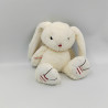 Doudou lapin blanc ROUGE KALOO