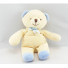 Doudou ours jaune écharpe bleu COMPTINE