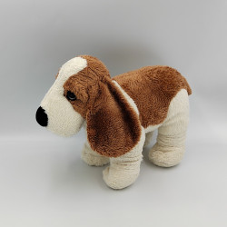 Peluche chien marron blanc HUSH PUPPIES RUSS BERRIE
