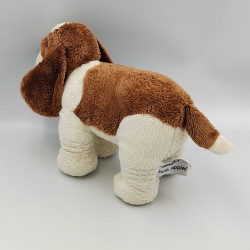 Peluche chien marron blanc HUSH PUPPIES RUSS BERRIE