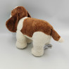 Peluche chien marron blanc HUSH PUPPIES RUSS BERRIE