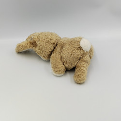 Doudou peluche lapin beige blanc BOULGOM