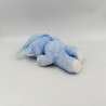 Doudou Peluche ours bleu blanc BOULGOM