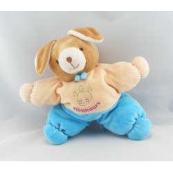 Doudou semi plat ours rose jaune NOUNOURS