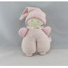 Doudou lutin bébé tenue rayé rose COROLLE