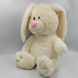 Grande peluche lapin blanc écru PETS CLUB