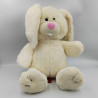 Grande peluche lapin blanc écru PETS CLUB