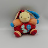 Doudou lapin chubby rouge orange bleu écureuil KALOO