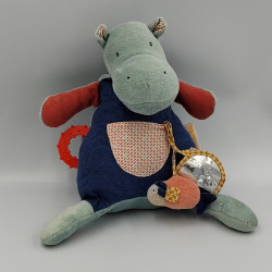 Doudou hippopotame bleu...