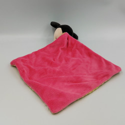 DOUDOU PLAT MINNIE ROSE VERT COEURS OISEAU DISNEY NICOTOY