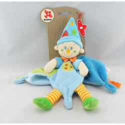 Doudou plat clown bleu NICOTOY