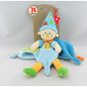 Doudou plat clown bleu NICOTOY