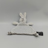 Doudou plat lapin blanc gris étoiles ORCHESTRA PREMAMAN