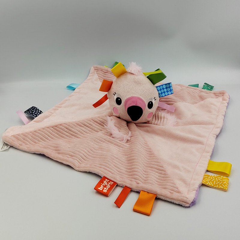 Doudou plat oiseau flamant rose BRIGHT STARTS