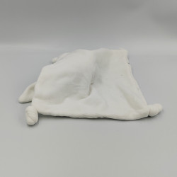 Doudou plat lapin blanc étoiles grises SIPLEC