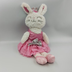 Peluche lapin blanc robe tutu rose ANIMAL ADVENTURE