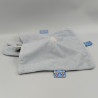 Doudou plat carré lapin bleu ciel Lapidou NATTOU